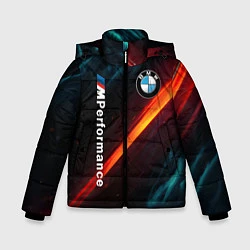 Куртка зимняя для мальчика BMW M PERFORMANCE NEON БМВ М НЕОН, цвет: 3D-черный
