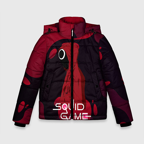Зимняя куртка для мальчика Игра в кальмара Red Black / 3D-Черный – фото 1
