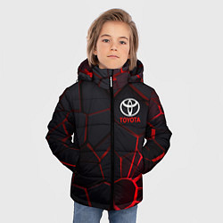 Куртка зимняя для мальчика Тойота 3D плиты с подсветкой, цвет: 3D-красный — фото 2