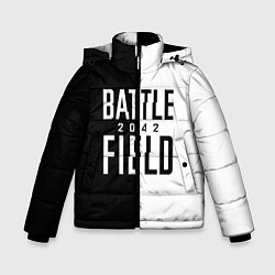 Куртка зимняя для мальчика БАТЛФИЛД 2042 ЛОГОТИП, цвет: 3D-светло-серый