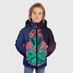 Куртка зимняя для мальчика Инопланетянин Гангста, цвет: 3D-светло-серый — фото 2
