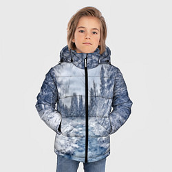 Куртка зимняя для мальчика СНЕЖНЫЙ ПЕЙЗАЖ, цвет: 3D-черный — фото 2