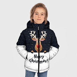 Куртка зимняя для мальчика Новогодний Оленёнок Рудольф, цвет: 3D-черный — фото 2