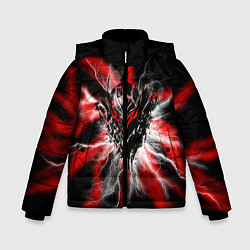 Куртка зимняя для мальчика Berserk разряд молнии, цвет: 3D-красный
