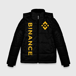 Куртка зимняя для мальчика БИНАНС ЛОГО КАРБОН BINANCE LOGO, цвет: 3D-красный