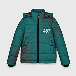 Куртка зимняя для мальчика Игра в кальмара: Персонаж 457, цвет: 3D-черный