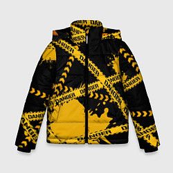 Куртка зимняя для мальчика Лента DANGER, цвет: 3D-черный