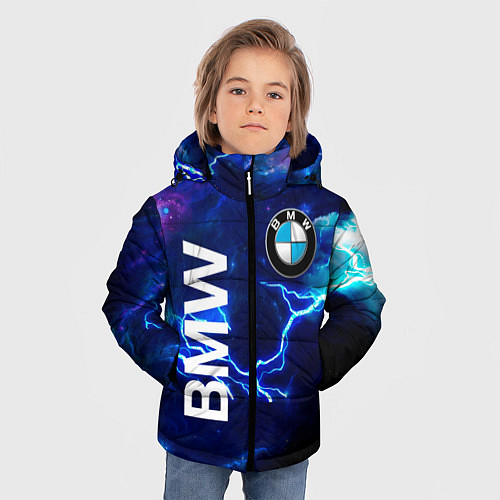 Зимняя куртка для мальчика BMW Синяя молния / 3D-Красный – фото 3