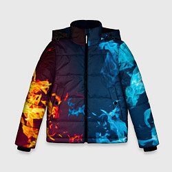 Куртка зимняя для мальчика Лёд и Пламя Black, цвет: 3D-черный