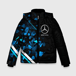 Куртка зимняя для мальчика Mercedes AMG Осколки стекла, цвет: 3D-черный