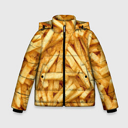 Куртка зимняя для мальчика Картошка фриФастфуд, цвет: 3D-светло-серый