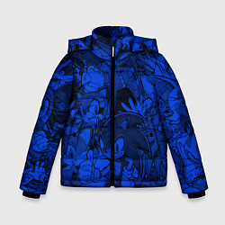 Куртка зимняя для мальчика SONIC BLUE PATTERN СИНИЙ ЁЖ, цвет: 3D-красный