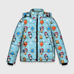 Куртка зимняя для мальчика Genshin Impact Pattern, цвет: 3D-черный