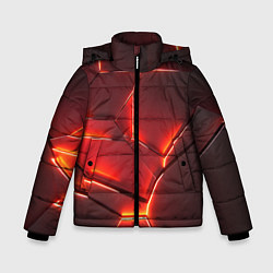 Куртка зимняя для мальчика ПЛИТЫ НА НЕОНЕ, цвет: 3D-светло-серый