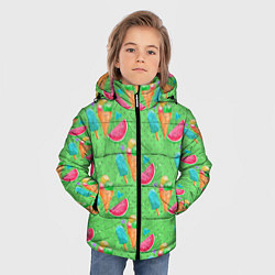 Куртка зимняя для мальчика Арбуз и мороженое, цвет: 3D-черный — фото 2