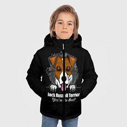 Куртка зимняя для мальчика Джек-Рассел-Терьер Jack Russell Terrier, цвет: 3D-черный — фото 2