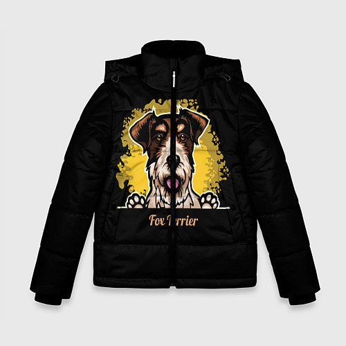 Зимняя куртка для мальчика Фокстерьер Fox terrier / 3D-Черный – фото 1