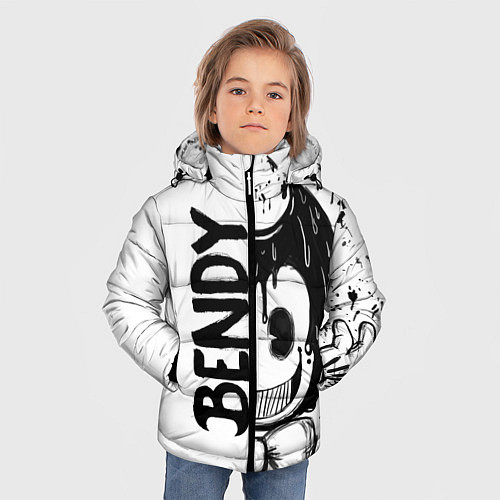 Зимняя куртка для мальчика BENDY - БЕНДИ БРЫЗГИ КРАСКИ / 3D-Светло-серый – фото 3