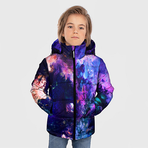 Зимняя куртка для мальчика НЕОНОВЫЕ КОСМОС NEON SPACE / 3D-Красный – фото 3