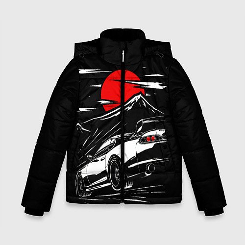 Зимняя куртка для мальчика Toyota Supra: Red Moon / 3D-Черный – фото 1