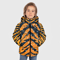 Куртка зимняя для мальчика Новогодняя шкура тигра, цвет: 3D-светло-серый — фото 2