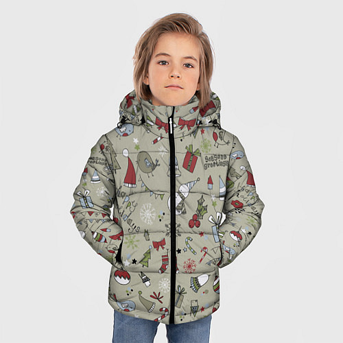Зимняя куртка для мальчика Винтажный 2022 / 3D-Красный – фото 3