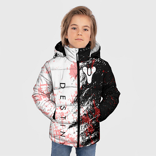 Зимняя куртка для мальчика Destiny Кровавые пятна / 3D-Красный – фото 3