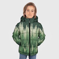 Куртка зимняя для мальчика Елки-палки, хвойный лес, цвет: 3D-светло-серый — фото 2