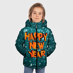 Куртка зимняя для мальчика HAPPY NEW YEAR 2022 С НОВЫМ ГОДОМ, цвет: 3D-светло-серый — фото 2