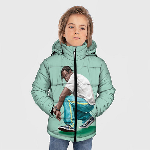 Зимняя куртка для мальчика Мятный АСАП / 3D-Красный – фото 3
