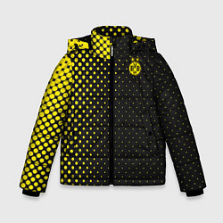 Куртка зимняя для мальчика Borussia gradient theme, цвет: 3D-черный