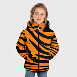 Куртка зимняя для мальчика Шкура шерсть тигра, цвет: 3D-красный — фото 2