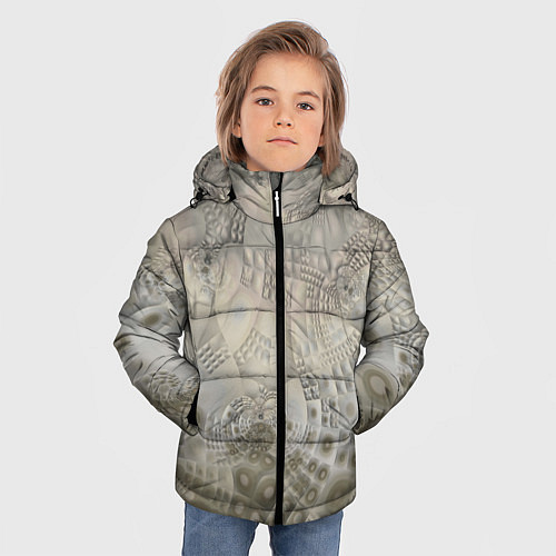 Зимняя куртка для мальчика Коллекция Journey Серый песок 126-1 2 / 3D-Светло-серый – фото 3