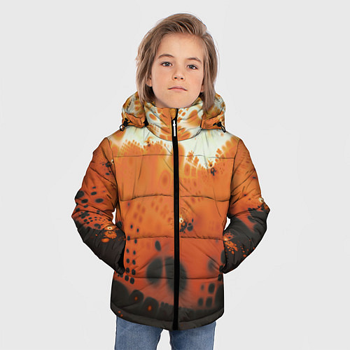 Зимняя куртка для мальчика Коллекция Journey Оранжевый взрыв 126-3 2 / 3D-Светло-серый – фото 3
