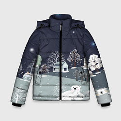 Куртка зимняя для мальчика Мишки 2022, цвет: 3D-светло-серый