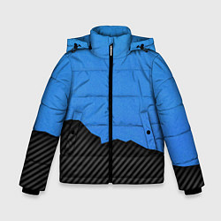 Куртка зимняя для мальчика АБСТРАКЦИЯ ГЕОМЕТРИЯ РВАНЫЙ КРАЙ, цвет: 3D-черный