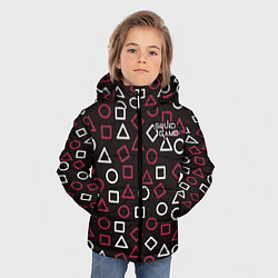 Куртка зимняя для мальчика Игра в кальмарa, цвет: 3D-светло-серый — фото 2
