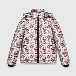 Куртка зимняя для мальчика Собачка Йорк, цвет: 3D-светло-серый