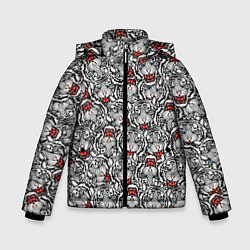 Куртка зимняя для мальчика МНОГО ТИГРОВ НОВЫЙ ГОД 2022, цвет: 3D-светло-серый