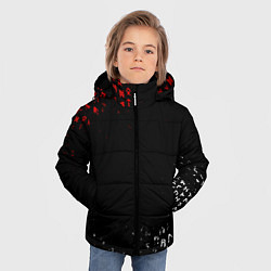 Куртка зимняя для мальчика КРАСНО БЕЛЫЕ РУНЫ, цвет: 3D-светло-серый — фото 2