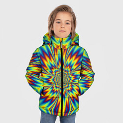 Куртка зимняя для мальчика Пульсирующий Огненный Цветок, цвет: 3D-красный — фото 2