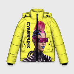 Куртка зимняя для мальчика Cyberpunk Панк, цвет: 3D-черный