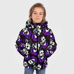 Куртка зимняя для мальчика JOJO KILLER QUEEN КОРОЛЕВА УБИЙЦА УЗОР, цвет: 3D-светло-серый — фото 2
