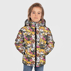 Куртка зимняя для мальчика Котики Много котиков!, цвет: 3D-черный — фото 2