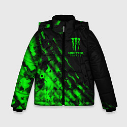Куртка зимняя для мальчика Monster Energy Текстура, цвет: 3D-черный