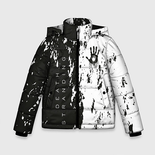 Зимняя куртка для мальчика Death Stranding Black & White / 3D-Черный – фото 1