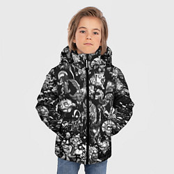 Куртка зимняя для мальчика DOTA 2 ВСЕ ПЕРСОНАЖИ ЧЁРНО БЕЛЫЙ, цвет: 3D-черный — фото 2