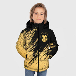 Куртка зимняя для мальчика Bendy and the ink machine - Вектор, цвет: 3D-светло-серый — фото 2