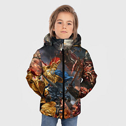 Куртка зимняя для мальчика Пекло битвы, цвет: 3D-светло-серый — фото 2