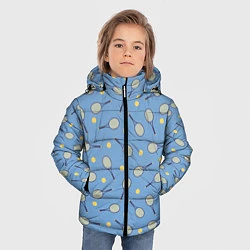 Куртка зимняя для мальчика Большой теннис паттерн, цвет: 3D-черный — фото 2